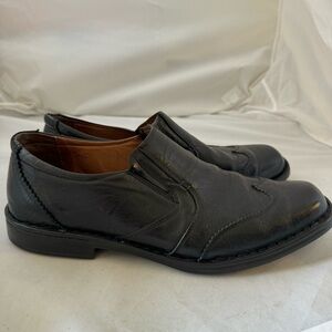 Josef Seibel Douglas Black Leather Men’s Dress Slip-on Loafers